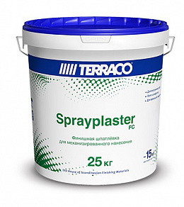 Шпатлевка финишная для механизированного нанесения Sprayplaster FC Террако, 25кг ведро